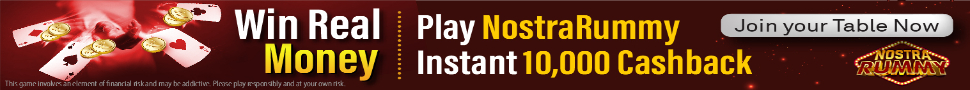 NostraRummy Instant 10,000 cashback sticky