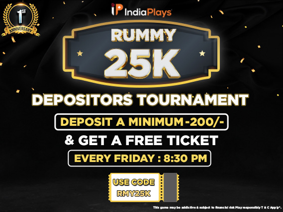 IndiaPlays Rummy-25k Depositors Tournament