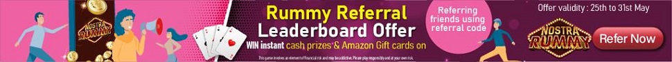 Nostra Rummy Referral Leaderboard offer