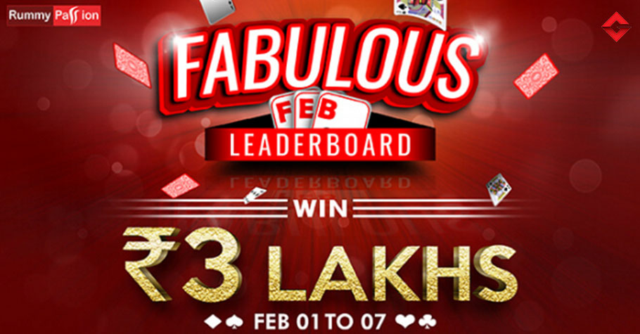 Rummy Passion’s Fabulous Feb Leaderboard Offers 3 Lakh Prize Pool